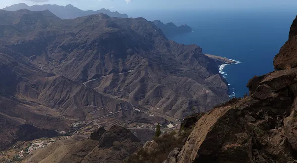 Gran Canaria Paisaje Parte Montañosa Isla Parque Natural Tamadaba Ruta — Foto de Stock