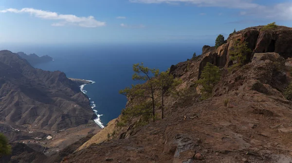 Gran Canaria Krajobraz Górzystej Części Wyspy Parku Przyrody Tamadaba Szlak — Zdjęcie stockowe