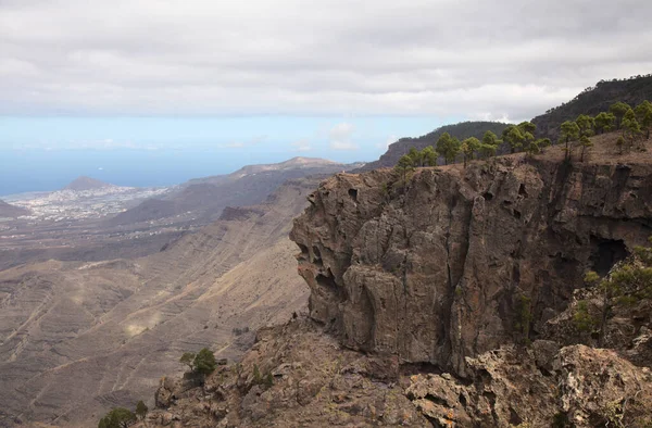 Gran Canaria Landschaft Des Bergigen Teils Der Insel Naturpark Tamadaba — Stockfoto