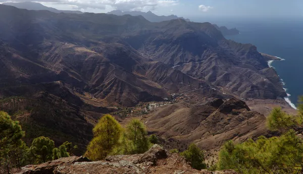 Gran Canaria Paisaje Parte Montañosa Isla Parque Natural Tamadaba Ruta —  Fotos de Stock