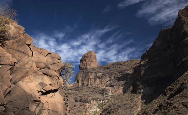 Gran Canaria Landscape Central Mountainous Part Island Landscapes Hiking Route — 图库照片