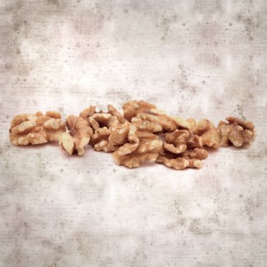 kare biçiminde eski dokulu kağıt arkaplanlı cevizli Gran Canaria