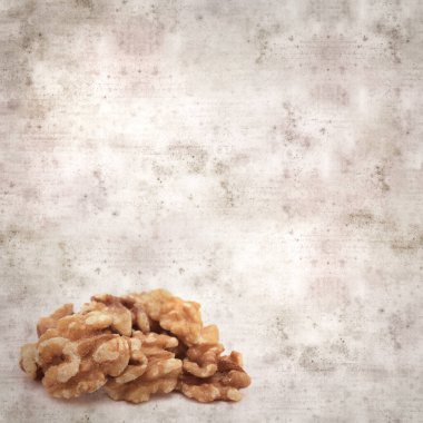 kare biçiminde eski dokulu kağıt arkaplanlı cevizli Gran Canaria