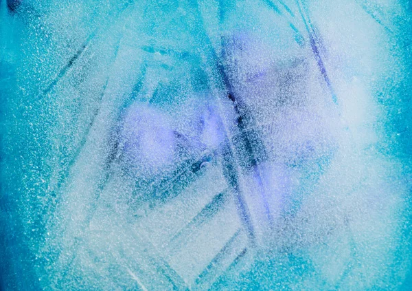 Ledová Textura Malými Kulatými Vzduchovými Bublinami Uvězněnými Uvnitř — Stock fotografie