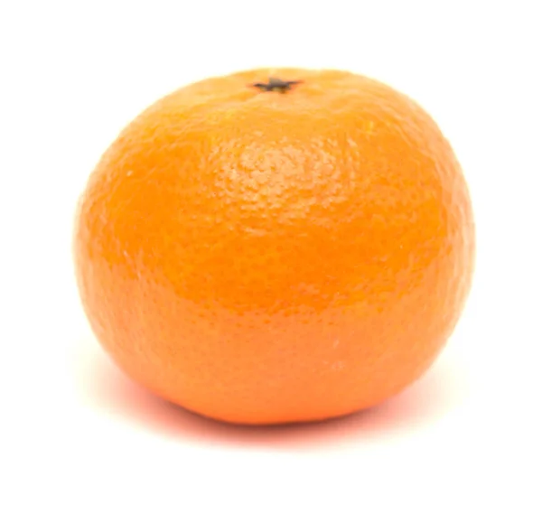 Liten Mogen Satsuma Mandarin Isolerad Vit Bakgrund — Stockfoto