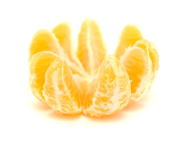 Petite Mandarine Satsuma Mûre Isolée Sur Fond Blanc — Photo