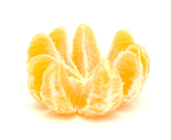 Liten Mogen Satsuma Mandarin Isolerad Vit Bakgrund — Stockfoto