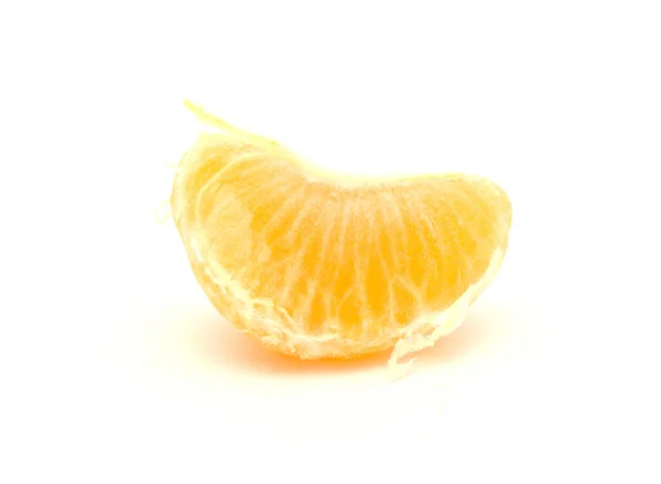 Small Ripe Satsuma Mandarin Isolated White Background — 图库照片