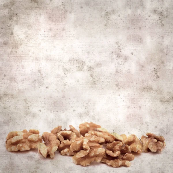 Square Stylish Old Textured Paper Background Walnuts Gran Canaria — 图库照片