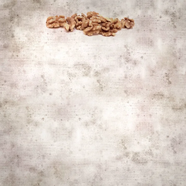 Čtvercový Stylový Starý Texturovaný Papír Pozadí Vlašskými Ořechy Gran Canaria — Stock fotografie