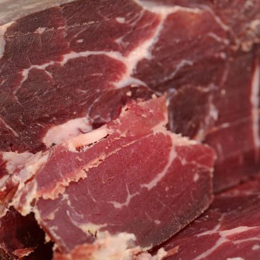 Cecina de Leon, salted and air dried beef from Leon province, local speciality