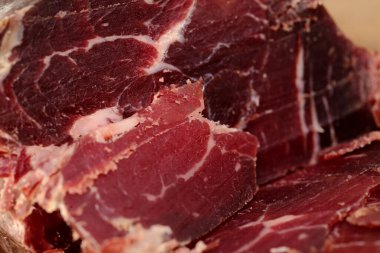 Cecina de Leon, salted and air dried beef from Leon province, local speciality