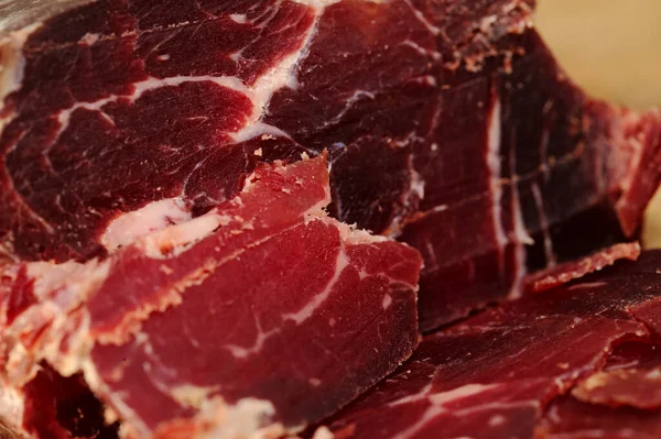 Cecina Leon Salted Air Dried Beef Leon Province Local Speciality — Stok fotoğraf