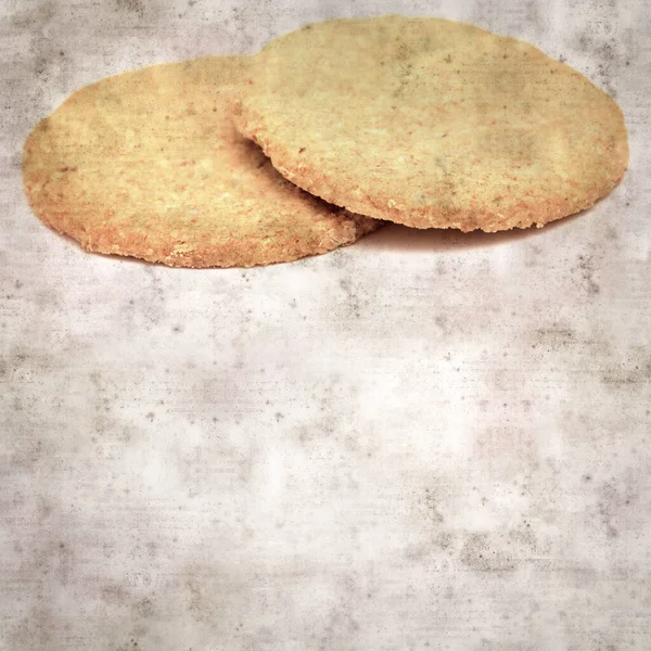 Square Stylish Old Textured Paper Background Baked Oatcakes — 图库照片