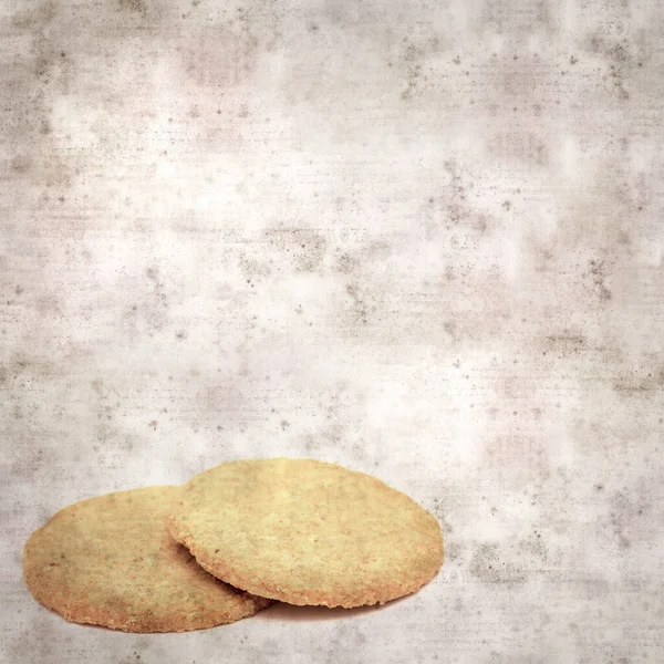 Square Stylish Old Textured Paper Background Baked Oatcakes — 图库照片