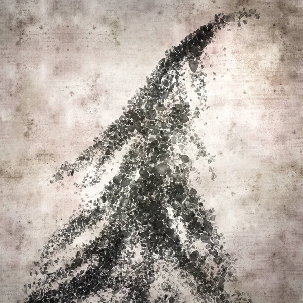 Şık Desenli Eski Kağıt Arka Plan Deniz Tuzundan Yapılmış Noel — Stok fotoğraf