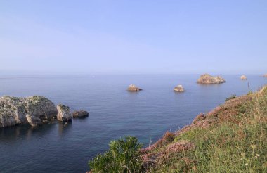 İspanya 'nın kuzeyinde Cantabria' nın kıyı kesiminde, Costa Quebrada, yani Kırık Kıyı, Liencres 'teki Playa de Somocuevas Koyu civarında.