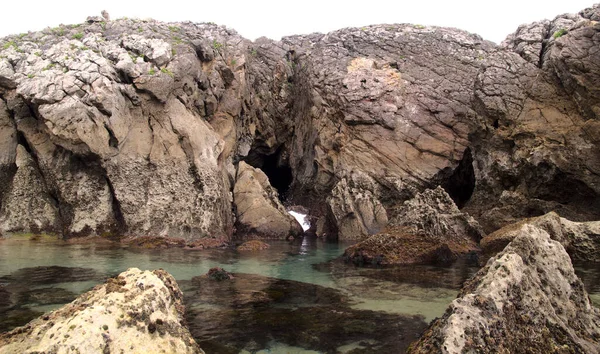 Spanya Nın Kuzeyinde Cantabria Nın Kıyı Kesiminde Costa Quebrada Yani — Stok fotoğraf