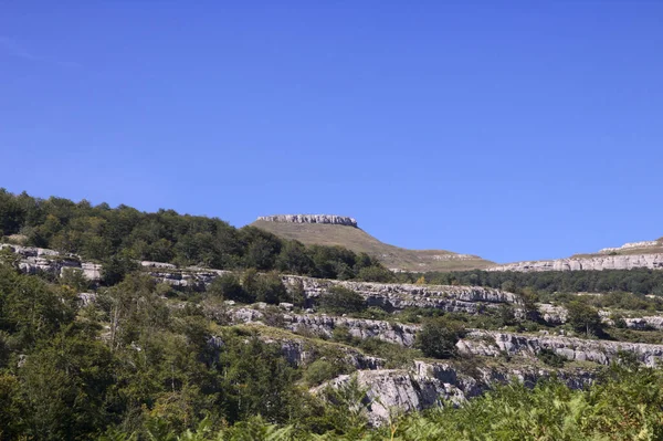 Hegyvidéki Része Cantabria Észak Spanyolországban Túraútvonal Collados Del Ason Természeti — Stock Fotó