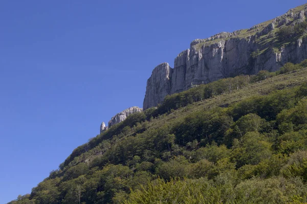 西班牙北部坎塔布里亚山区 在Collados Del Ason自然公园的远足路线 — 图库照片