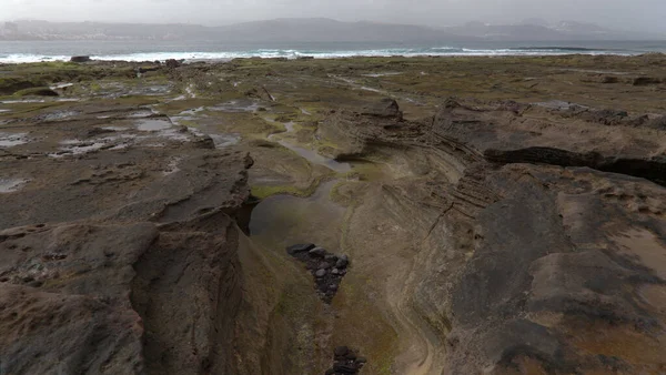 Gran Canaria Textures Des Rochers Plage Confital Bord Las Palmas — Photo