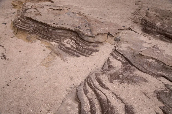 Gran Canaria Die Texturen Der Felsen Strand Confital Rande Von — Stockfoto