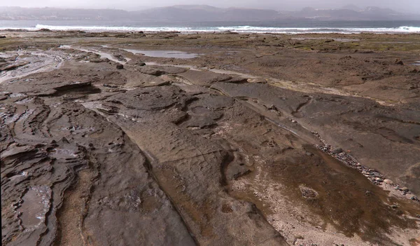 Gran Canaria Textures Des Rochers Plage Confital Bord Las Palmas — Photo