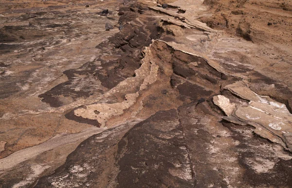 Gran Canaria Texturas Las Rocas Playa Confital Borde Las Palmas — Foto de Stock