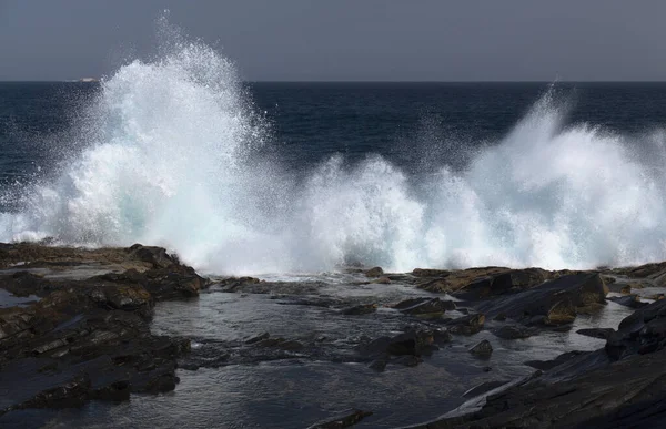 Gran Canaria Costa Nord Pozze Rocciose Intorno All Area Puertillo — Foto Stock