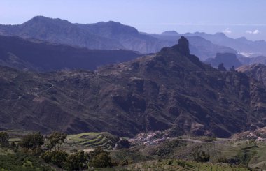 Gran Canaria, adanın merkezi manzarası, Las Cumbres, ie The Summits, Caldera de Tejeda