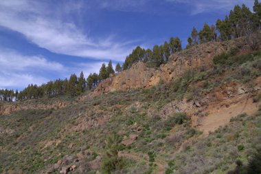 Gran Canaria, adanın merkezi manzarası, Las Cumbres, ie The Summits, Caldera de Tejeda