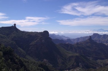 Gran Canaria, adanın merkezi manzarası, Las Cumbres, ie The Summits, Caldera de Tejeda