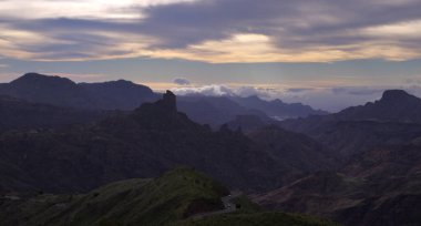Gran Canaria, adanın merkezi manzarası, Las Cumbres, ie The Summits, Caldera de Tejeda