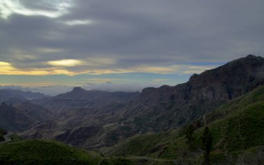 Gran Canaria, adanın merkezi manzarası, Las Cumbres, ie The Summits, Caldera de Tejeda