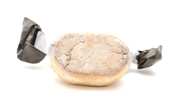 Αμύγδαλο Polvoron Τραγανό Ισπανικό Ψωμί Απομονωμένο Λευκό Φόντο — Φωτογραφία Αρχείου