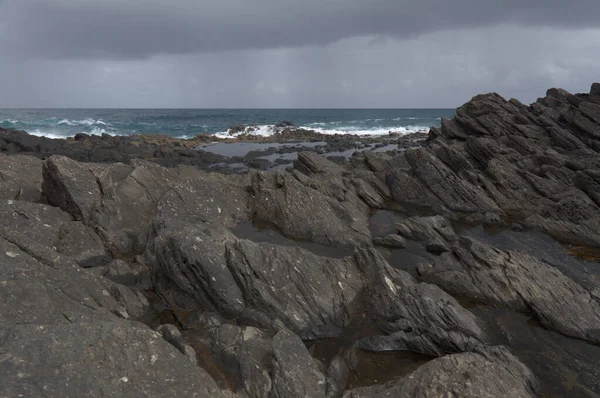 Gran Canaria Nordküste Steinpools Rund Puertillo Banaderos Die Durch Eine — Stockfoto