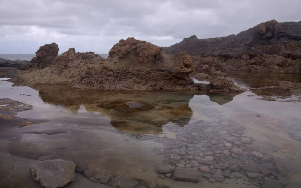 Gran Canaria Costa Norte Piscinas Rocosas Alrededor Del Área Puertillo — Foto de Stock