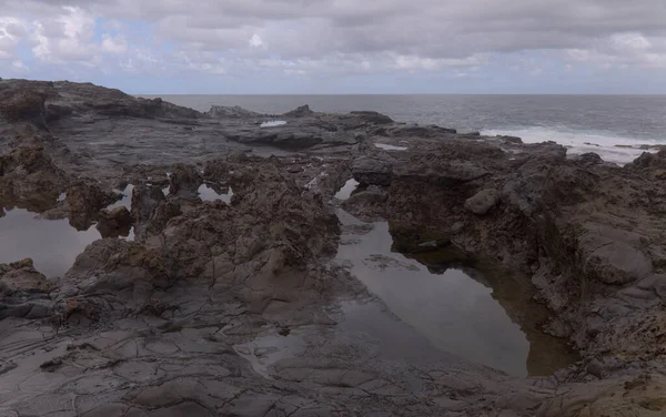 Gran Canaria Costa Nord Pozze Rocciose Intorno All Area Puertillo — Foto Stock