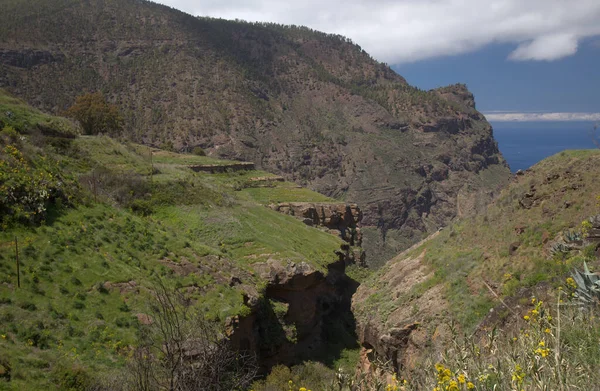 Gran Canaria Krajobraz Centralnej Części Wyspy Szlak Turystyczny Górnej Części — Zdjęcie stockowe