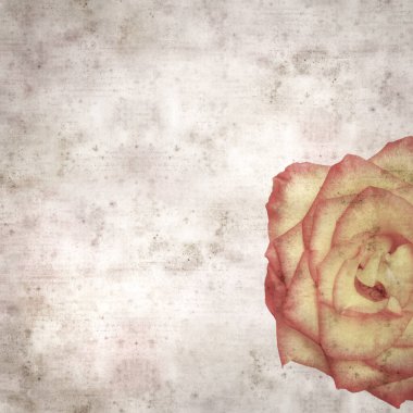 Kare biçiminde, sarı ve turuncu güllü eski desenli kağıt arka plan