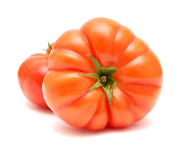 Large Ground Grown Tomato Canary Islands Isolated White — Fotografia de Stock