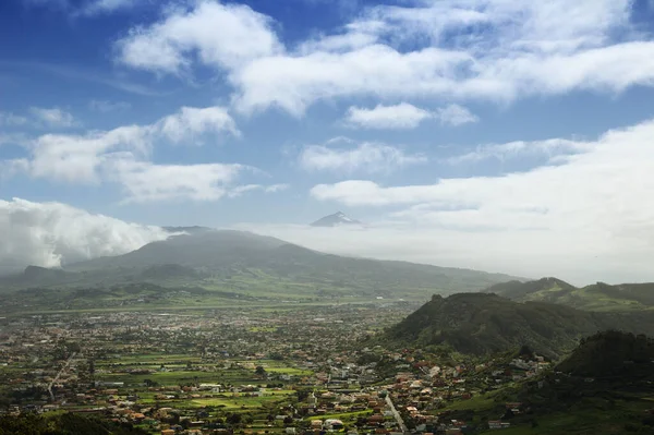 Tenerife Adanın Kuzey Doğu Kısmının Manzarası Mirador Jardina Nın Çevresinden — Stok fotoğraf