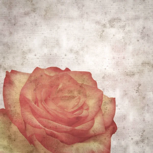 Kare biçiminde, sarı ve turuncu güllü eski desenli kağıt arka plan