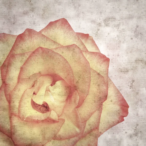 Kare biçiminde, sarı ve turuncu güllü eski desenli kağıt arka plan