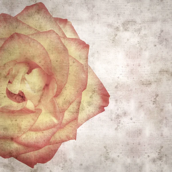 Kare biçiminde, sarı ve turuncu güllü eski desenli kağıt arka plan