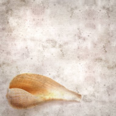 Yeşil bir mermer kabuktan yapılmış komik küçük kuşlarla süslü eski kağıt arka plan.