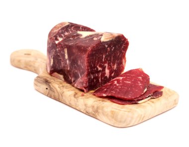 Cecina de Leon, salted and air dried beef from Leon province, local specialty clipart