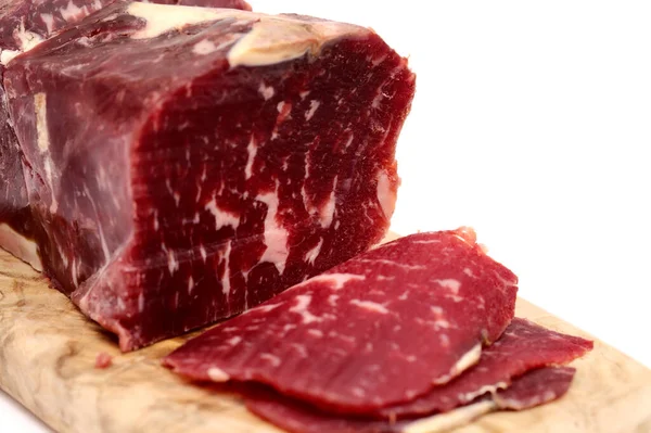Cecina Leon Salted Air Dried Beef Leon Province Local Specialty — Stock Photo, Image