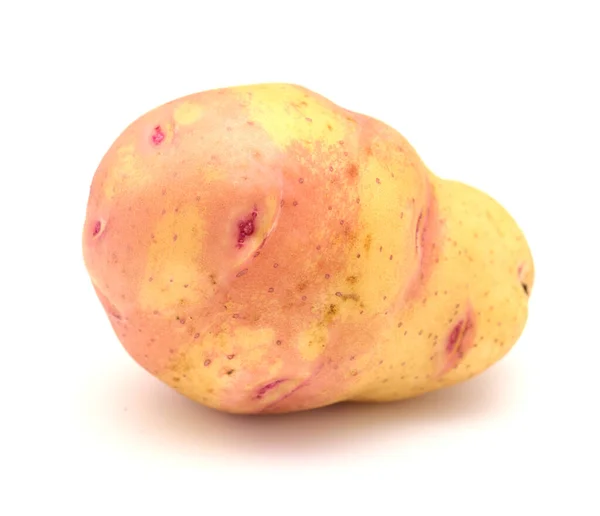 Productie Van Canarische Eilanden Grote Roze Ogen Aardappel Geïsoleerd Wit — Stockfoto