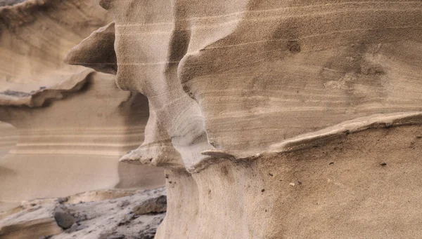 Gran Canaria Incredibili Figure Erosione Pietra Sabbia Burroni Sul Promontorio — Foto Stock